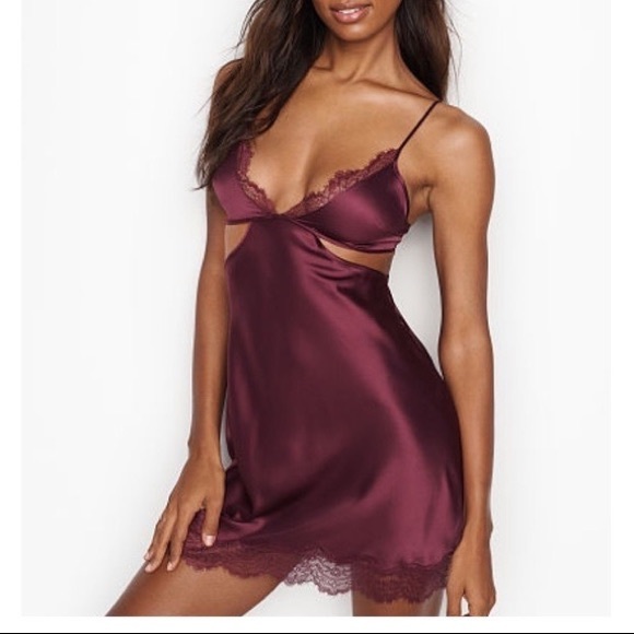 Victoria's Secret Other - Victorias Secret Silk Slip Dress With Lace and Cut-Out Details (Size Small)